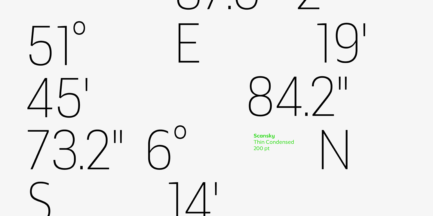Scansky Extra Light Italic Font preview